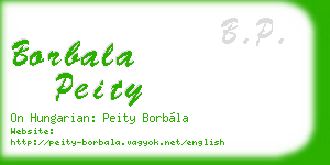 borbala peity business card