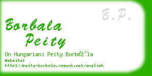 borbala peity business card